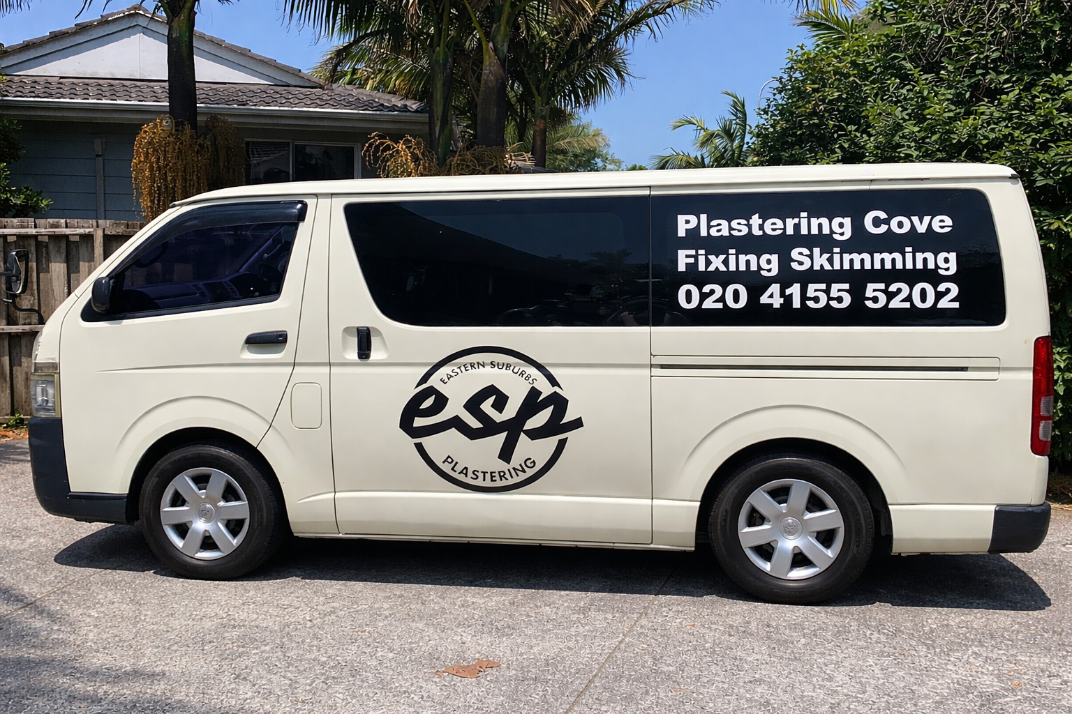 ESP Plastering professional at work on a residential project
